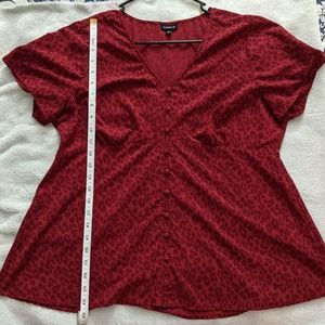 Torrid short sleeve a line bouse